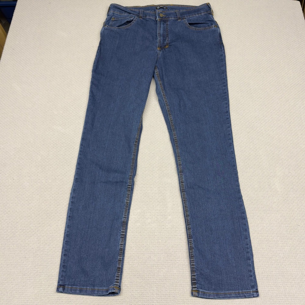 Origin Jeans Mens 32x32 Blue Medium Wash Denim Slim Fit Made in USA Casual